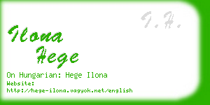 ilona hege business card